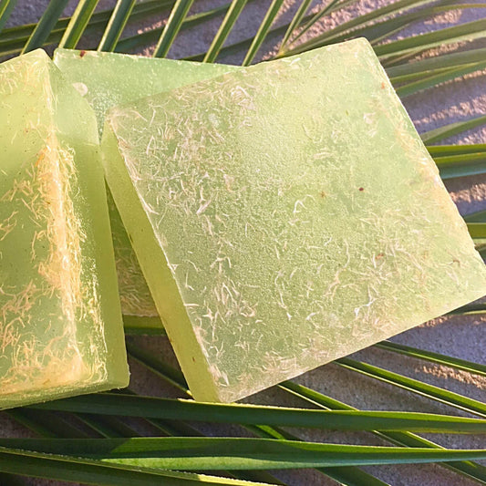Menthe poivrée avec luffa râpé