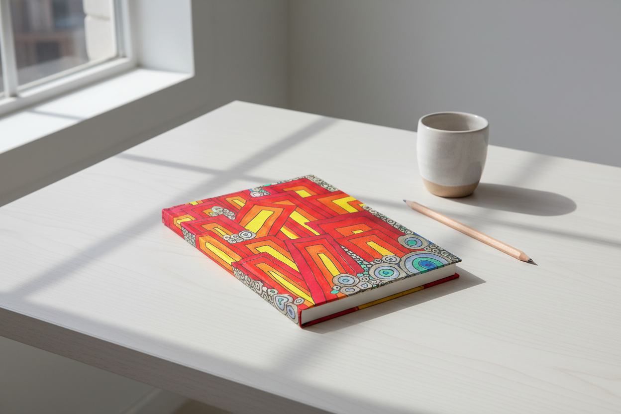 Mockup journal frente - taller minimalista